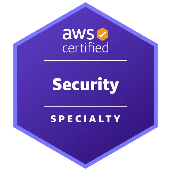 Maik Ellerbrock's verified AWS Certified Security – Specialty badge issued by Amazon Web Services Training and Certification