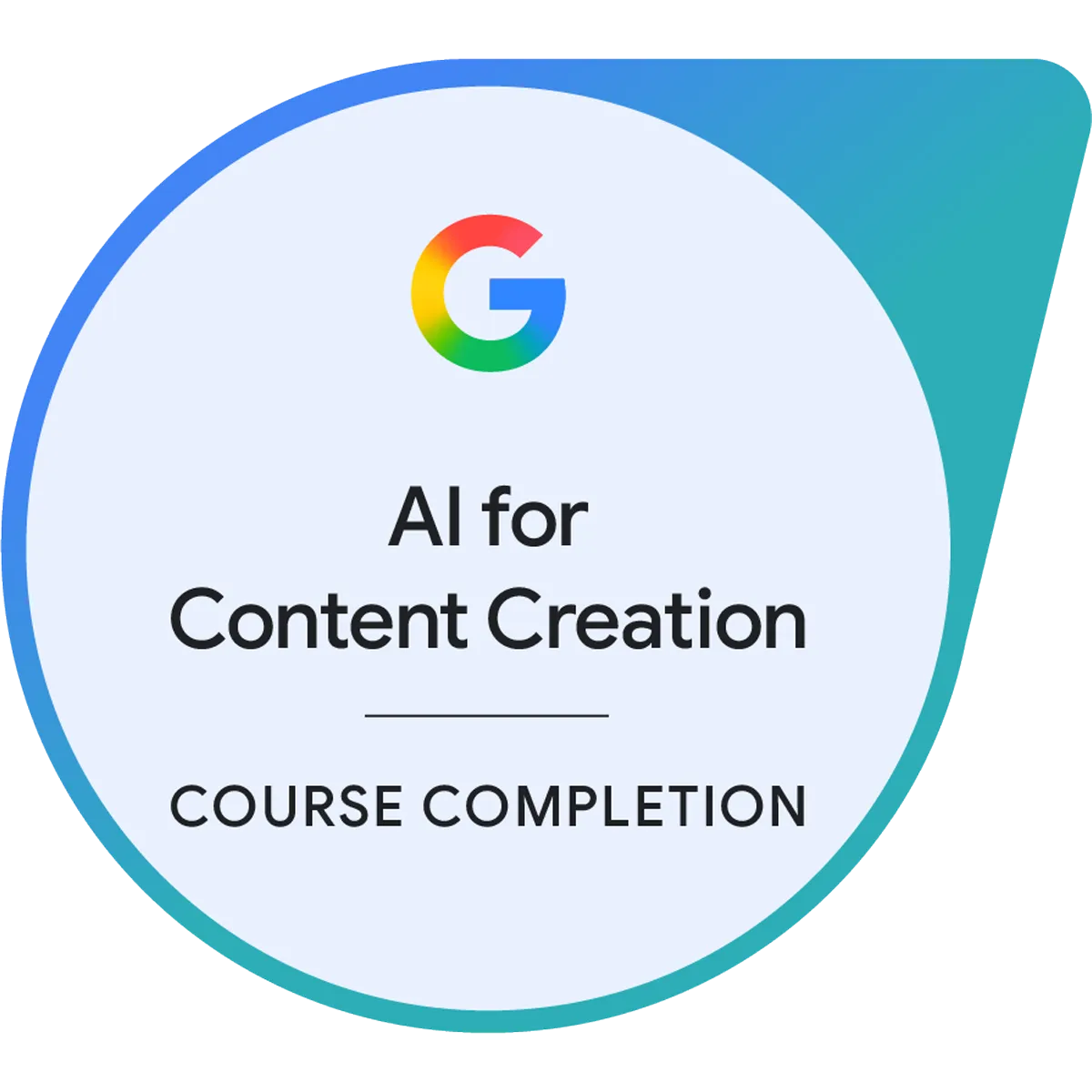 Maik Ellerbrock's verified Google AI for Content Creation badge issued by Coursera
