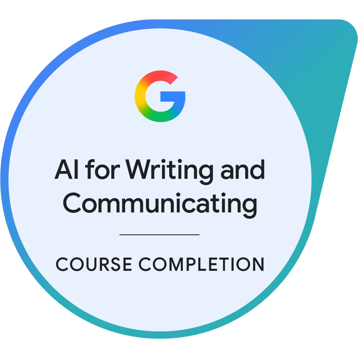 Maik Ellerbrock's verified Google AI for Writing and Communicating badge issued by Coursera