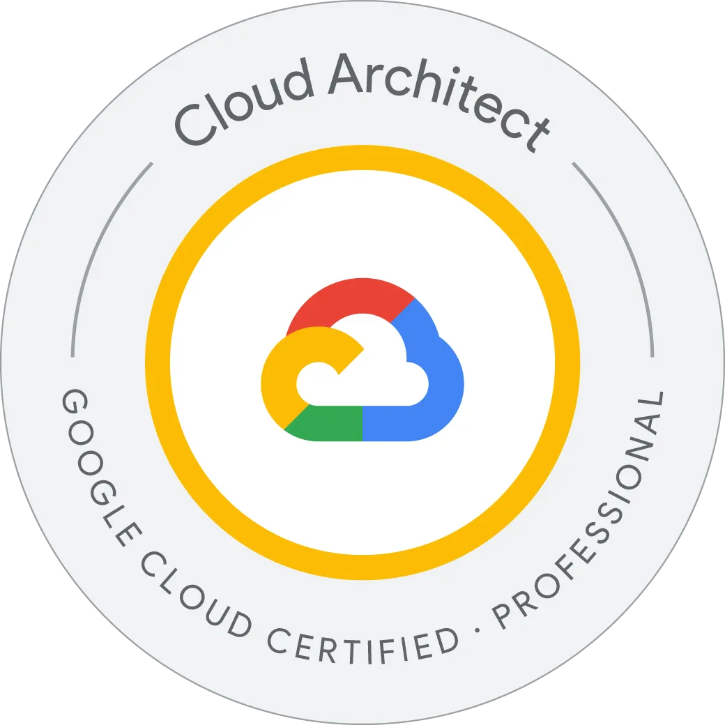 Maik Ellerbrock's verified Professional Cloud Architect Certification badge issued by Google Cloud